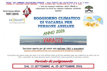 Soggiorno climatico di vacanza per persone anziane -  anno 2026